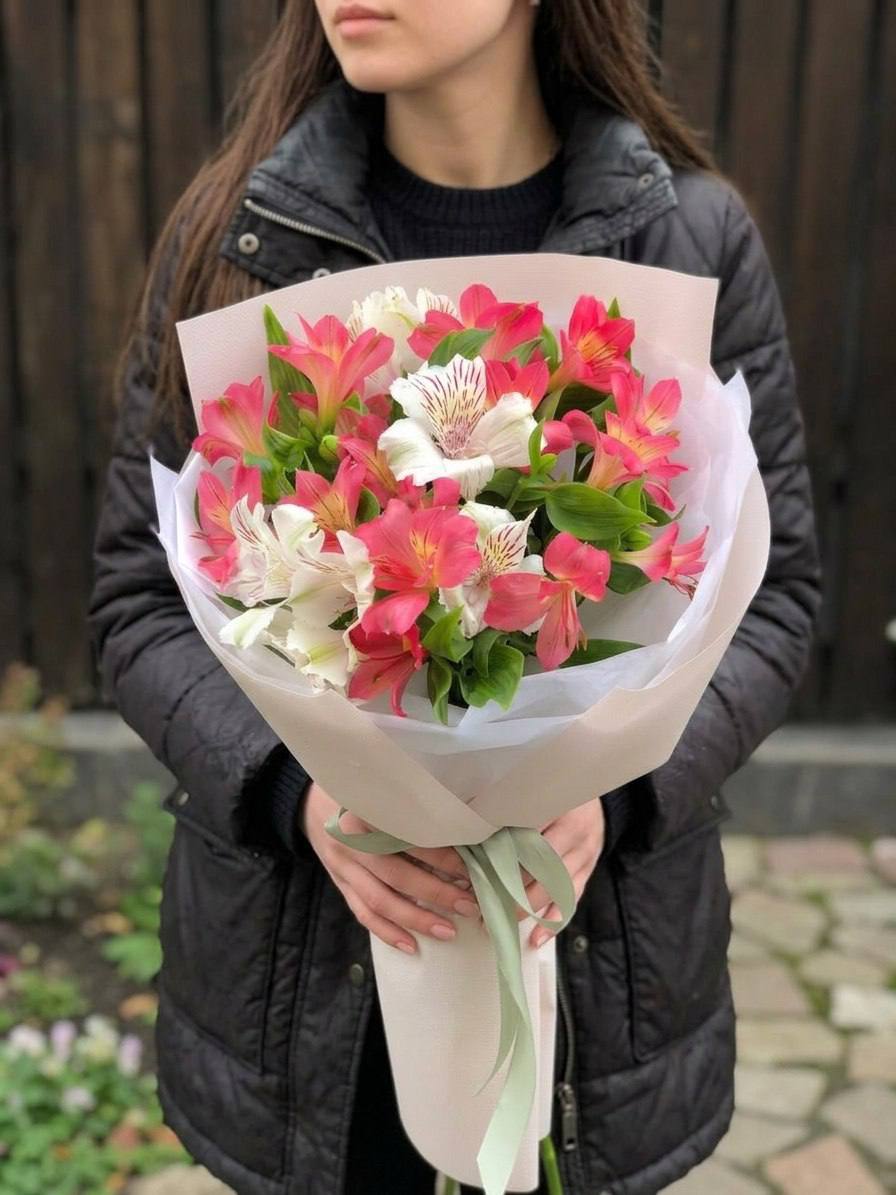 Моно-букет из альстромерий